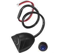NiuLumea Interruptor de botón automotriz 12V-24V 200mA IP44 para protección Indicador de estado LED Paneles de vehículo de montaje sin taladro para negro (B)