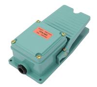 NiuLumea Interruptor de pedal accionado por pie, interruptor de pie antideslizante industrial CA 250 V 10 A, clasificación IP67 con juntas de silicona, tipo momentáneo, color verde