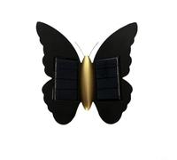 NiuLumea IP65 Lámpara solar de pared de mariposa, doble dirección hacia arriba hacia abajo, decoración interior al aire libre para jardín, balcón, puerta, pasillo, camino