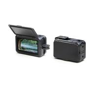 NiuLumea Jaula de conejo 2 en 1 para OSMO ACTION 5 para Pro/4/3, soporte de marco de extensión de liberación rápida con visera de bloqueo de luz y placa protectora, negro (80 x 57 x 37 mm, ABS)