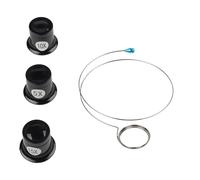 NiuLumea Juego de 4 lupas de joyería con lente de 5 x 15x, bucle de lupa de reparación de relojes, para herramientas de inspección de lupa de plástico