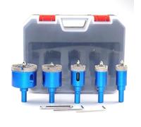 NiuLumea Juego de 5 brocas con revestimiento de diamante de 6 a 45 mm con centro para piedra de granito, mármol y vidrio, uso en húmedo y seco, incluye caja de almacenamiento