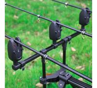 NiuLumea Juego de alarma digital inalámbrica para pesca de carpas con flash LED y sonido, sensibilidad ajustable a prueba de lluvia para cañas de mar