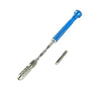 NiuLumea Juego de brocas manuales semiautomáticas de 0,5 C3 mm con 10 brocas helicoidales (tipo o), aluminio, madera, plástico y modelos