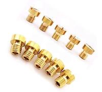 NiuLumea Juego de chorros principales para carburador Mikuni VM22 VM24 VM26 125cc-250cc, kit de 10 piezas con tamaños #88-#125, rosca M5 x 0.75 mm, dorado
