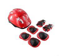 NiuLumea Juego de equipo de protección 7 en 1 con casco, rodilleras, coderas ajustables para edades de 5 a 16 años, kit de seguridad transpirable para patineta, ciclismo, patinaje sobre ruedas, niños