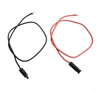 NiuLumea Kit Cable Solar 2 Unidades Rojo/Negro para Panel(100cm) | Conectores preinstalados, cobre estañado, alta conductividad, 30cm longitud, para ideal para paneles
