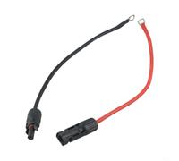 NiuLumea Kit Cable Solar 2 Unidades Rojo/Negro para Panel(30cm) | Conectores preinstalados, cobre estañado, alta conductividad, 30cm longitud, para ideal para paneles