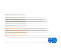 NiuLumea Kit de agujas de limpieza de boquilla de acero inoxidable para impresora 3D, juego de taladro 015-08 mm con mango roscado y caja de almacenamiento