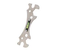 NiuLumea Llave de ducha con nivel integrado, reparación de fontanería de baño, nivelación manual, construcción de metal, agarre ergonómico, para diseño compacto (plata)