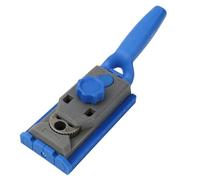 NiuLumea Localizador de taladro de bolsillo para carpintería con marcas de escala para perforación piloto, núcleo de acero endurecido, plástico ABS, 130 x 65 x 34 mm