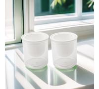 NiuLumea Maceta de riego automático para plantas de interior y exterior, maceta de PET transparente de 10 x 12 cm, para ahorro de agua y fugas, paquete de 2