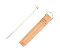 NiuLumea Mango de repuesto para cacerola, wok y olla de sopa, perilla de madera con soporte de acero inoxidable, accesorio de cocina con agarre térmico (15 x 2,4 cm)