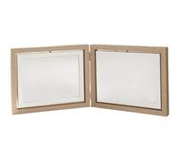 NiuLumea Marco flotante de 6 pulgadas, marco de fotos giratorio de doble cara, pantalla de mesa, moderno marco de madera minimalista con rotación de 360 grados (C)