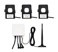 NiuLumea Medidor de energía para aplicación Tuya Life, monitor de electricidad de 3 fases de 80 A con abrazadera, voltaje en tiempo real/corriente/factor de potencia/KWh, 100-240 V CA