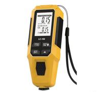 NiuLumea Medidor de espesor de revestimiento digital profesional 0-2000 ° para m para modo dual para detección automática Pantalla estadística LCD (amarillo)