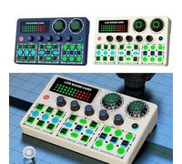 NiuLumea Mezclador de audio con tarjeta de sonido en vivo con batería integrada, transmisión digital sin pérdidas, transmisión de conectividad BT/OTG, podcasting, juegos, grabación, color negro