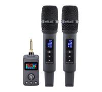 NiuLumea Micrófono inalámbrico para karaoke con tecnología DSP antisilbidos, efecto de reverberación integrado y cuerpo de aleación de aluminio, para karaoke doméstico de diseño compacto y portátil