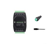 NiuLumea Módulo de salida analógica de grado industrial 8CH DC 7-36V 12-Bit RS485 para Modbus RTU Voltaje Señal de corriente Montaje en riel DIN Negro Verde (B)