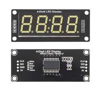 NiuLumea Módulo de visualización de reloj LED de 4 dígitos de 0.56 pulgadas para Arduino con controlador TM1637, opciones de color RGB, escala de grises ajustable de 8 niveles, interfaz de control de