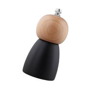 NiuLumea Molinillo de pimienta manual para pimienta negra y sal marina, grosor ajustable, mango de madera de abedul, 5,9 x 13 cm, compatible con pimienta de Sichuan, molienda fina a gruesa