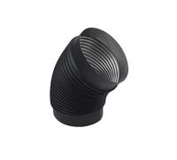 NiuLumea Newport - Estufa de leña con codo de 45 grados, 304 para conector de tubería de acero inoxidable e calefacción óptima, color negro