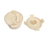 NiuLumea Olla arrocera para microondas con circulación de vapor para cocinar uniformemente, portátil, para olla de polipropileno para pasta y verduras, sopa, apta para lavavajillas, color beige