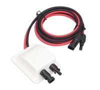 NiuLumea Panel solar de doble cable de entrada con extensión de 2 m, conector ABS resistente a la intemperie IP68 RV, yate y sistemas fotovoltaicos
