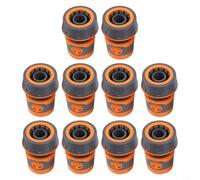 NiuLumea Paquete de 10 conectores de manguera de jardín, acopladores rápidos ABS con revestimiento de TPR, mangueras extensibles, tuberías y grifos