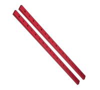 NiuLumea Paquete de 2 barras en T deslizantes para carpintería, aleación de aluminio, 100-450 mm, compatible con sierra de mesa, mesa de fresado, para sierra ingletadora, color rojo
