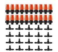 NiuLumea Paquete de 25 sistemas de riego automático con boquilla de nebulización ajustable para plantas de interior y exterior, para riego por goteo de plástico