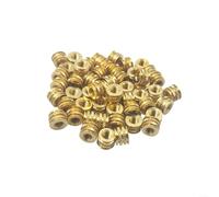 NiuLumea Paquete de 50 insertos roscados de latón #6-32 impresión 3D, tuercas moleteadas fundidas por calor, para sujetadores imperiales más fuertes para montaje de plástico