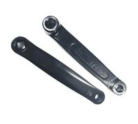 NiuLumea Par de manivelas de acero de 170 mm para ejercicio para bicicleta, agujero de tornillo de 13 x 13 mm, espacio para deportes de interior, color negro, piezas de repuesto