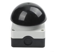 NiuLumea para Heavy Duty cabeza de seta Interruptor de botón de parada de seguridad Auto reinicio Pedal de mano o pie IP65 10A 440V Taller de control negro (negro)