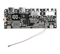 NiuLumea Placa base de banco de energía de salida de 22,5 W, placa de circuito de bricolaje con indicador digital o LED, carga rápida multiprotocolo de 3,65 V y 4,2 V para paquetes de baterías, PCB