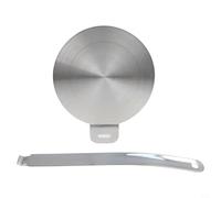 NiuLumea Placa difusora de calor de acero inoxidable para estufa de cerámica, revestimiento de alta temperatura y mango aislante extraíble, mejora la distribución del calor (13 cm)