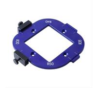 NiuLumea Plantilla redondeada de esquina de armario en aleación de aluminio con tope ajustable y cuatro guías de radio de corte preciso de curvas interiores y exteriores en marcos de fotos, sillas