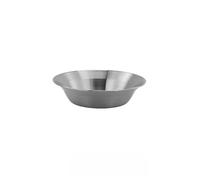 NiuLumea Plato hondo de acero inoxidable para barbacoa, pasta, ensalada, bandeja de servir de fondo plano, acabado pulido resistente al óxido, plato de cocina apilable (23 x 14 x 5,5 cm)