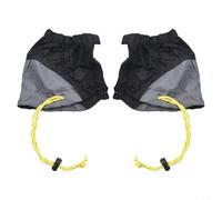 NiuLumea Polainas de senderismo impermeables 20D con revestimiento de silicona para piernas de tobillo, para caminar, acampar, caza, esquí, nieve, para protección, color negro