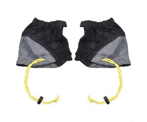 NiuLumea Polainas de senderismo impermeables 20D con revestimiento de silicona para piernas de tobillo, para caminar, acampar, caza, esquí, nieve, para protección, color negro