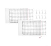 NiuLumea Protector de skimmer de piscina de acero inoxidable con red de malla, para protección de desechos de hojas, cesta de filtro de piscina, colador resistente al óxido con cordón, paquete de 2