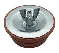 NiuLumea Prueba de metal para tapa de agua con elástico para anillo, ajuste de drenaje sobre tuberías subterráneas, mantenimiento de sellado eficiente, paquete de 2 (rojo de 3 pulgadas)