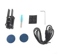 NiuLumea QU-7025 Llave CW automática de doble paleta para código Morse, llavero magnético de radio telégrafo de onda corta ABS con cable de 3.5 mm, emisor de radio aficionado compacto