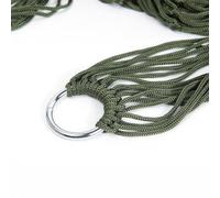 NiuLumea Red de cama colgante para exteriores con cuerda, 240 x 80 cm, malla de nailon, cama de dormir para camping, senderismo, patio, cama columpio portátil ligera, color verde militar