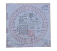 NiuLumea Regla de cálculo de tipo 2025, medición de mapa de densidad, medición de 18 coordenadas con diseño desmontable, plástico transparente 23 cm x 23 cm