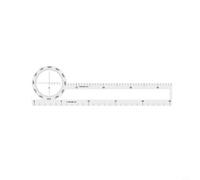 NiuLumea Regla de diapositiva de navegación transparente -2, dibujo de vuelo profesional con electrónica para medición de distancia de ángulo de escala, transportador de alta visibilidad aviación