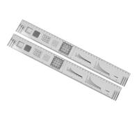 NiuLumea Regla de escala de latitud y longitud, herramienta de medición de distancia de mapa topográfico 1:50000, transparente para estudiantes de plástico, cartógrafos y excursionistas