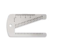 NiuLumea Regla de plantilla de esquina redondeada de acero inoxidable para manualidades y correa de reloj con calibre de perforación de 14 pulgadas