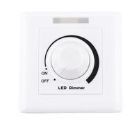 NiuLumea Regulador de intensidad LED de 12 V y 24 V, 86 paneles de control giratorio de un solo color, 360 W y 720 W para atenuación PWM, 30 A, color blanco