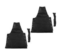 NiuLumea Repuesto para silla de columpio colgante de tela de textileno, 64 x 197 x 23 cm, negro, juego de 2/3/4/6 piezas, incluye cuerda y bolsa lateral